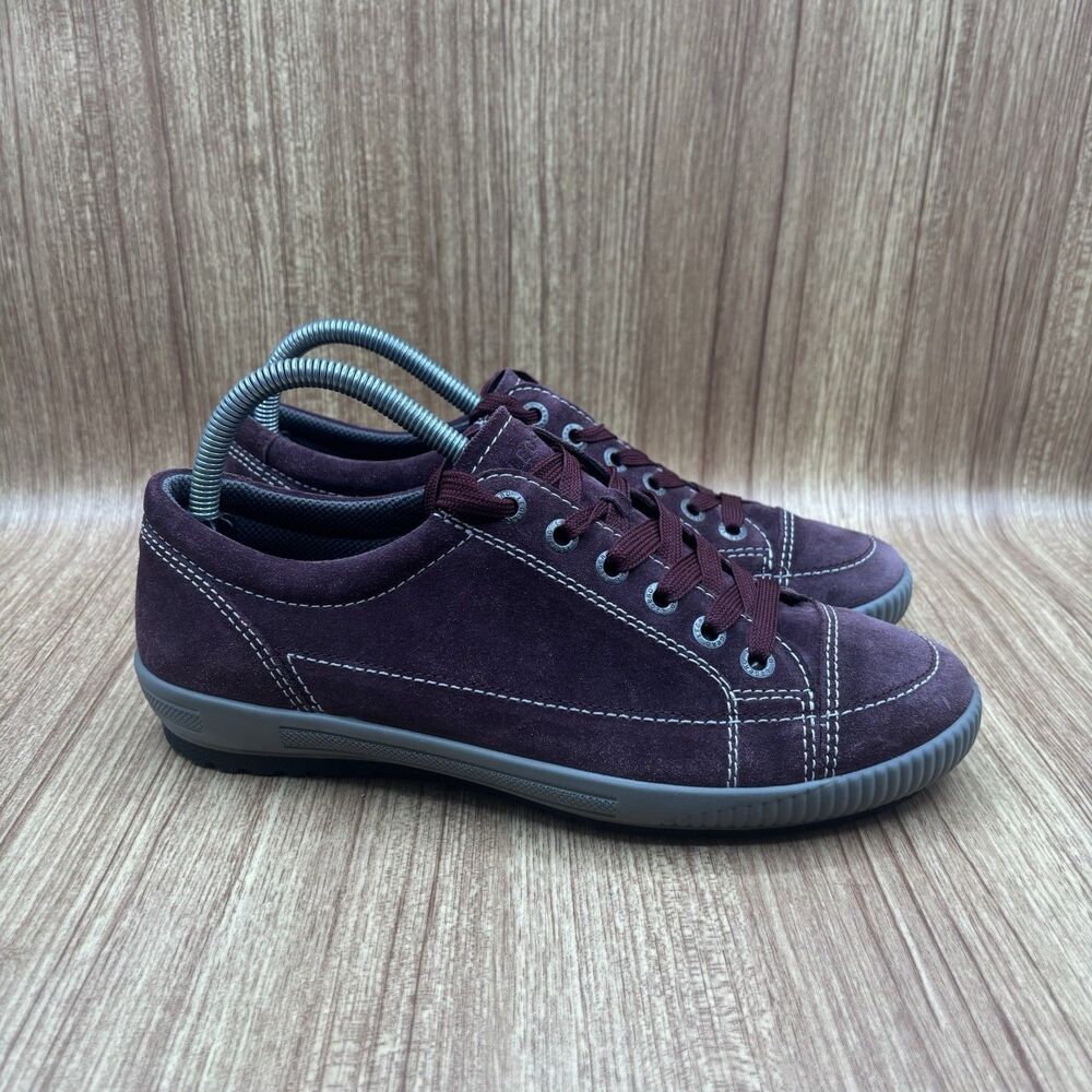 Legero Tanaro Dark Cherry Red‎ Suede Gray Mid Waterproof Womens Size 6 Sneakers